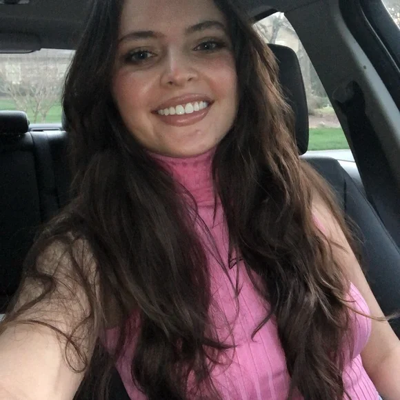 Pink Ribbed Sleeveless Turtleneck Top - Picture 3 of 4